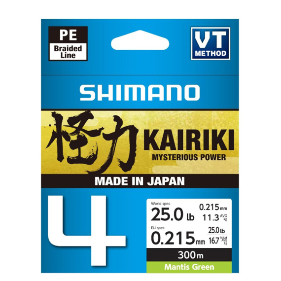 Shimano Kairiki 4 300m Mantis Green i gruppen Snøre / Multifilament hos Sportfiskeprylar.se (LDM64TE5031530Gr)