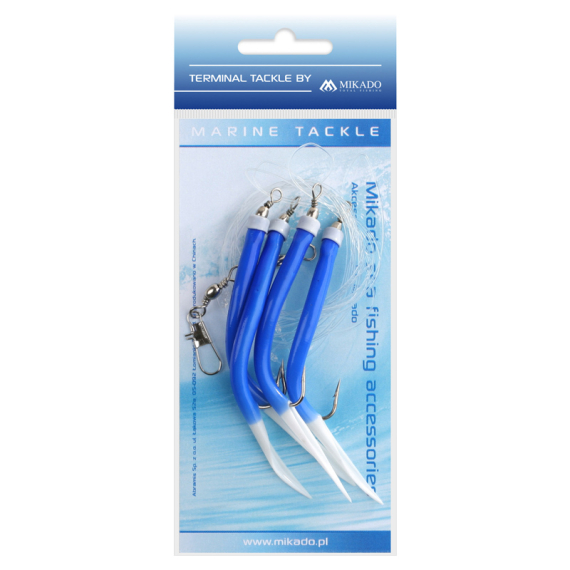 Mikado Gummi Makk Rig i gruppen Madding / Havfiskeri madding / Flasher rigs og rigs til havfiskeri hos Sportfiskeprylar.se (LS-A220-20r)