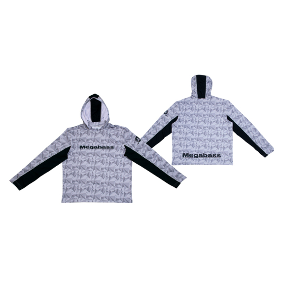 Megabass Game Hoodie White - XL i gruppen Beklædning og fodtøj / Beklædning / Sweatere / Langærmede T-shirts hos Sportfiskeprylar.se (MB497292)