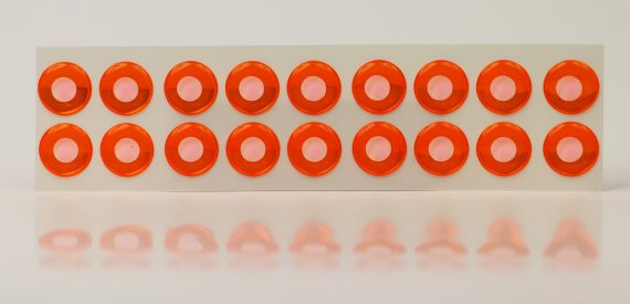 Epoxy Eyes 5,1mm white/orange i gruppen Kroge og endegrej / Fluebinding / Fluebindingsmateriale / Øjer hos Sportfiskeprylar.se (MEY3-962)