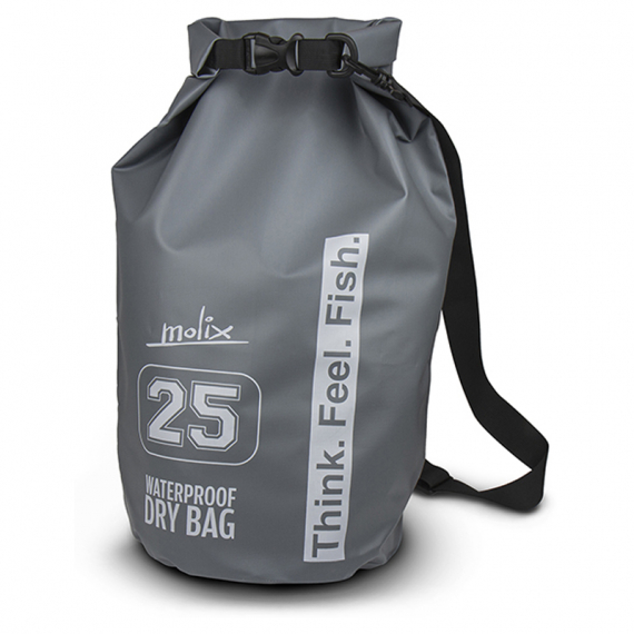 Molix Waterproof Dry Bag 25 LT Grey i gruppen Opbevaring / Vandtætte tasker hos Sportfiskeprylar.se (MWDB-25L)