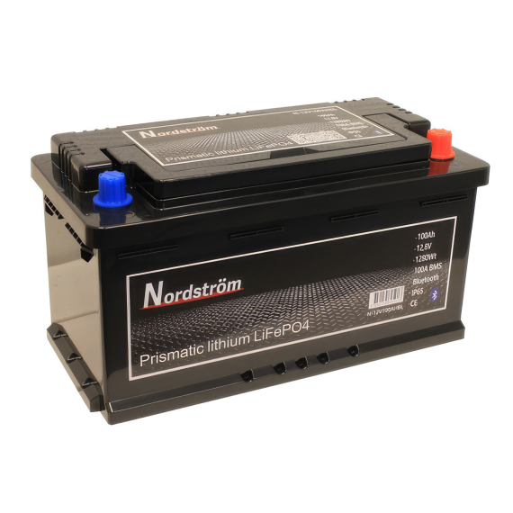 Nordström Lithium 12v Batteri 100 Ah BT L5 i gruppen Bådelektronik / Batterier og opladere / Batterier / Lithiumbatterier hos Sportfiskeprylar.se (N-12V100AHBL)