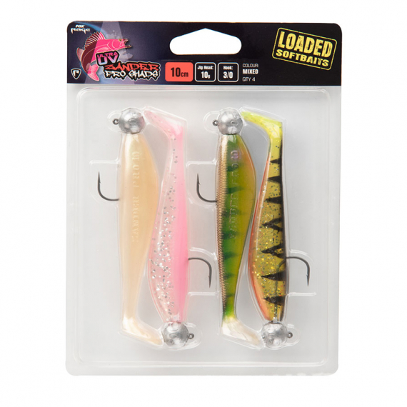Fox Rage UV Zander Pro Loaded Mix Packs (4-pack) i gruppen Madding / Softbaits / Aborre softbaits og sandard softbaits hos Sportfiskeprylar.se (NMC017r)