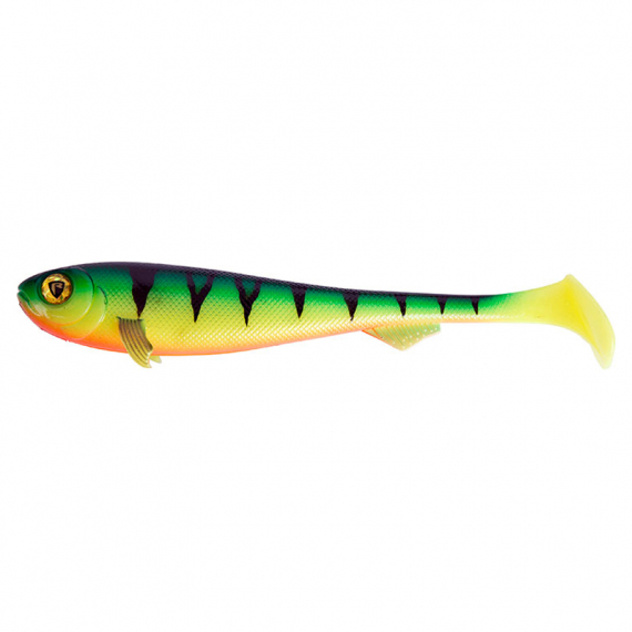 Fox Rage Super Slick Shad 28cm/11\'\' (1-pack) - UV Firetiger i gruppen Madding / Softbaits / Gedde softbaits hos Sportfiskeprylar.se (NSC061)