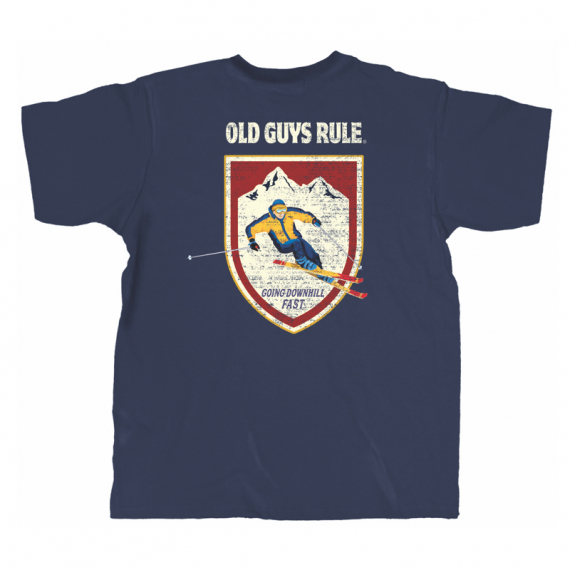 Old Guys Rule Downhill Skier T-Shirt i gruppen Beklædning og fodtøj / Beklædning / T-shirts hos Sportfiskeprylar.se (OG2067-Mr)