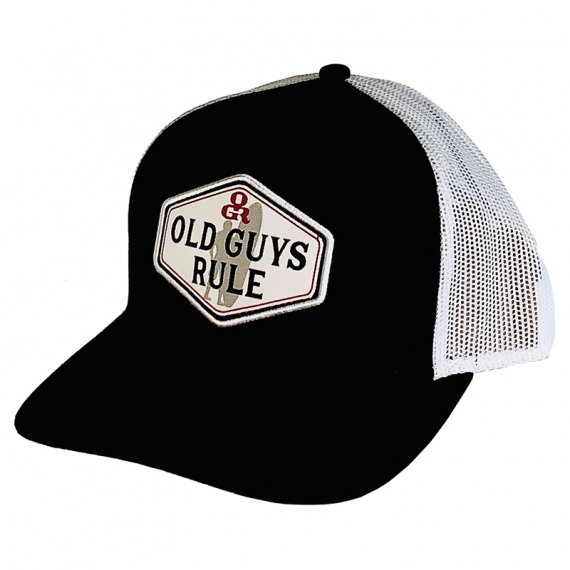 Old Guys Rule Hex Badge Black/White i gruppen Beklædning og fodtøj / Kasketter og hovedbeklædning / Kasketter / Trucker caps hos Sportfiskeprylar.se (OG2150CAP2)