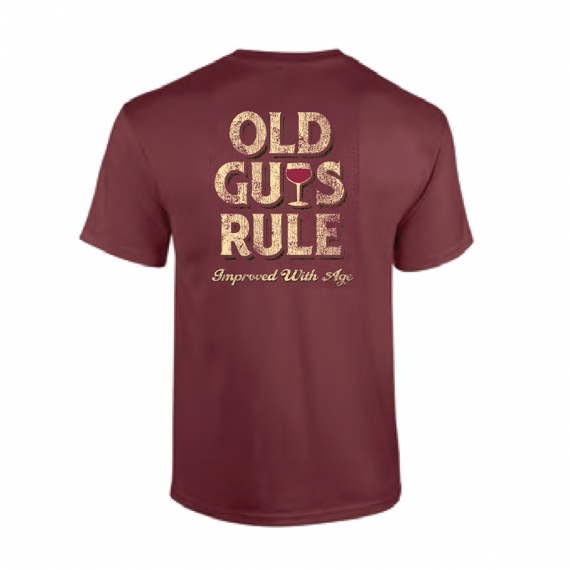 Old Guys Rule - Improved With Age Wine i gruppen Beklædning og fodtøj / Beklædning / T-shirts hos Sportfiskeprylar.se (OG760-WIr)