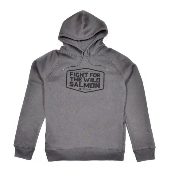 Frödin \'Wild Salmon\' Hoodie - Graphite Grey i gruppen Beklædning og fodtøj / Beklædning / T-shirts hos Sportfiskeprylar.se (OH-WSLr)