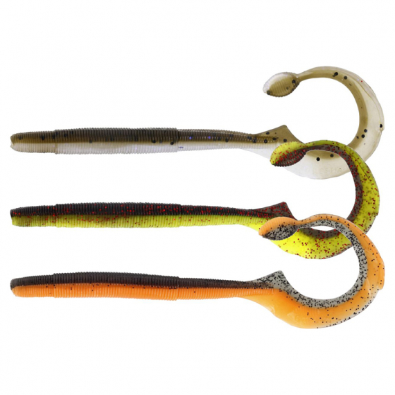 Westin Ned Worm Curl 12cm, 3g (5pcs) - Dark Water Mix 7 i gruppen Madding / Softbaits / krebs og creaturebaits / Ned rig baits hos Sportfiskeprylar.se (P187-709-014)