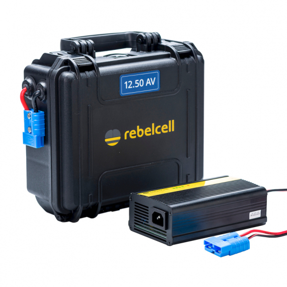 Rebelcell Outdoorbox 12.50 AV Med Laddare 12.6V10A i gruppen Bådelektronik / Batterier og opladere / Batterier / Lithiumbatterier hos Sportfiskeprylar.se (RC12050REUBOXPACK)