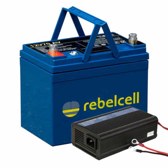 Rebelcell 12V70 AV Li-ion Med Laddare 12.6V10A i gruppen Bådelektronik / Batterier og opladere / Batterier / Lithiumbatterier hos Sportfiskeprylar.se (RC12070AVREUAPACK)