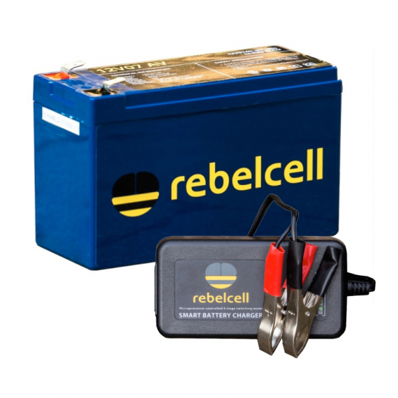 Rebelcell 12V07 AV Li-ion Med Laddare 12.6V3A i gruppen Bådelektronik / Batterier og opladere / Batterier / Lithiumbatterier hos Sportfiskeprylar.se (RC12V07PACK)