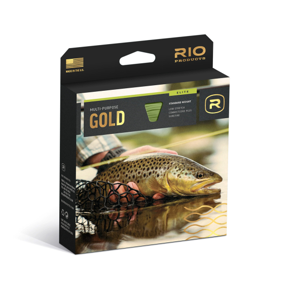 RIO Elite Gold Moss/Gold/Gray i gruppen Snøre / Flueliner / Enhåndssnøre hos Sportfiskeprylar.se (RP19268r)