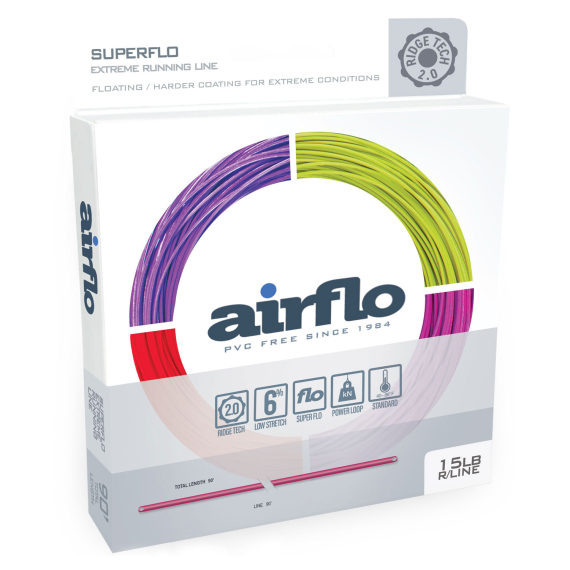 Airflo Superflo Ridge 2.0 Extreme Running Line i gruppen Snøre / Flueliner / Løbende linjer hos Sportfiskeprylar.se (RSF-EX-RLF-15LB-Lir)