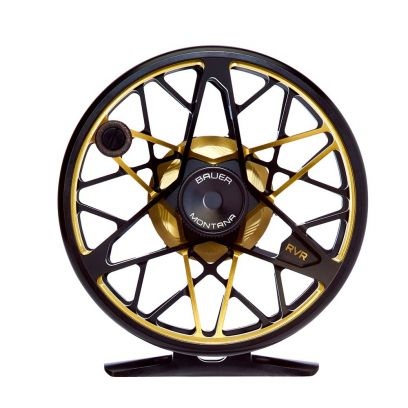 Bauer RVR Black/Gold/Anodize Fly Reel i gruppen Hjul / Fluehjul og ekstra spoler / Fluehjul hos Sportfiskeprylar.se (RVR-G-23r)