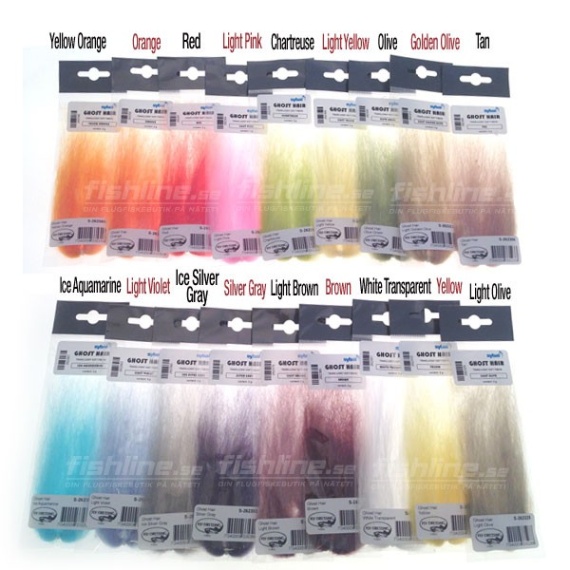 Ghost Hair - Silver Gray i gruppen Kroge og endegrej / Fluebinding / Fluebindingsmateriale / Blink og syntetiske artikler hos Sportfiskeprylar.se (S-262393)