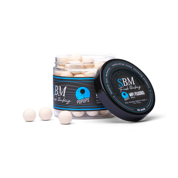SBM Popups - MP1 White, 15mm i gruppen Madding / Boilies, krogagn og forfoder / Popups & Wafters hos Sportfiskeprylar.se (SBM-MP1-FL-P-15MM-W)