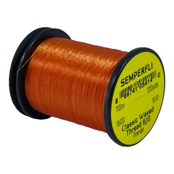 Semperfli Classic Waxed Thread 110m 6/0 - Orange i gruppen Kroge og endegrej / Fluebinding / Fluebindingsmateriale / Bindetråd hos Sportfiskeprylar.se (SCWX106ORG)