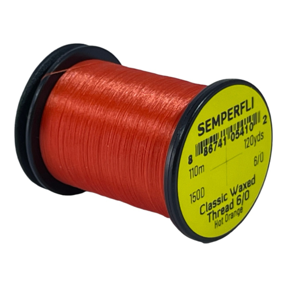 Semperfli Classic Waxed Thread 110m 12/0 - Hot Orange i gruppen Kroge og endegrej / Fluebinding / Fluebindingsmateriale / Bindetråd hos Sportfiskeprylar.se (SCWX112HOR)