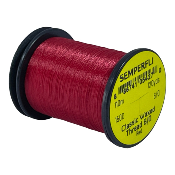 Semperfli Classic Waxed Thread 110m 12/0 - Red i gruppen Kroge og endegrej / Fluebinding / Fluebindingsmateriale / Bindetråd hos Sportfiskeprylar.se (SCWX112RED)