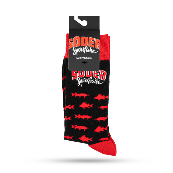 Söder Lucky Socks Cotton Red Tiger 41-46 1-pack i gruppen Beklædning og fodtøj / Beklædning / Undertøj / Sokker hos Sportfiskeprylar.se (SLSRT4146)