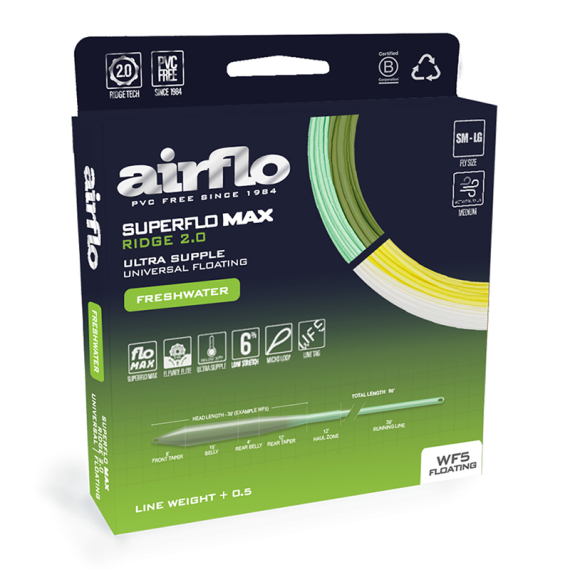 Airflo Superflo Max Ridge 2.0 Ultra Supple Universal i gruppen Snøre / Flueliner / Enhåndssnøre hos Sportfiskeprylar.se (SMUS-UT-WF4F-PY-WHr)