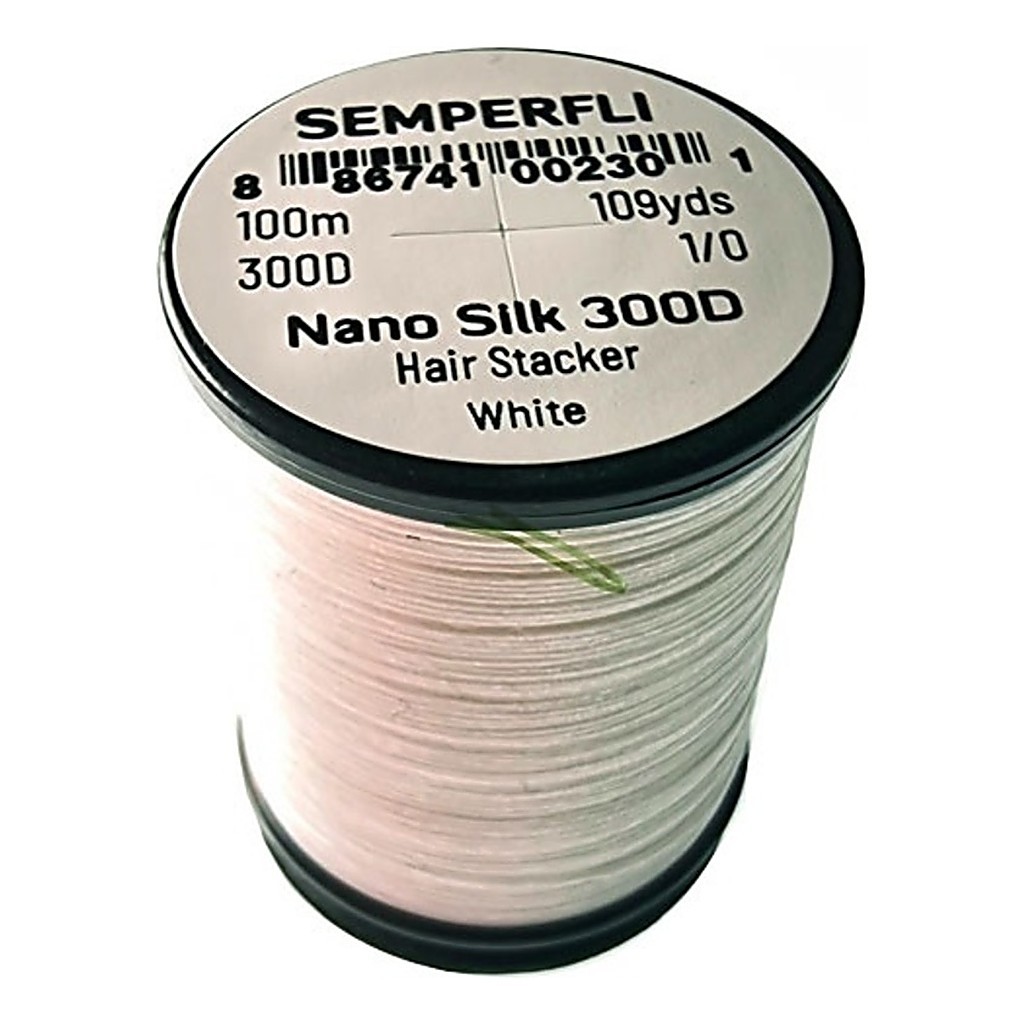 Semperfli Nano Silk 300D 1/0 Hair Stacker i gruppen Kroge og endegrej / Fluebinding / Fluebindingsmateriale / Bindetråd hos Sportfiskeprylar.se (SNAN300WHT)