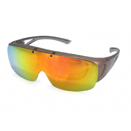 Spoon Fitover Flip-Up - Brown/Red Mirror i gruppen Beklædning og fodtøj / Briller / Polaroidbriller hos Sportfiskeprylar.se (SPEFLU04)