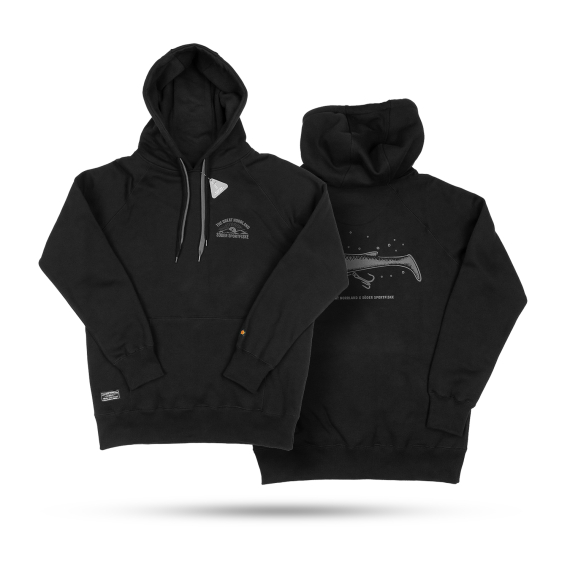 SQRTN x Söder Sportfiske Scout Shad Hoodie, Black i gruppen Beklædning og fodtøj / Beklædning / Sweatere / Hættetrøjer hos Sportfiskeprylar.se (SQSS-003-Sr)