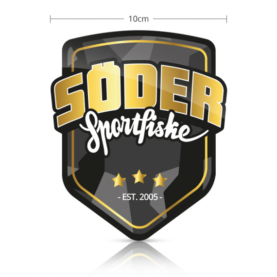Söder Sticker Shield - Gold i gruppen Andet / Klistermærker og overføringsbilleder hos Sportfiskeprylar.se (SSS-GOLD)