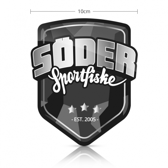 Söder Sticker Shield - Silver i gruppen Andet / Klistermærker og overføringsbilleder hos Sportfiskeprylar.se (SSS-SILVER)