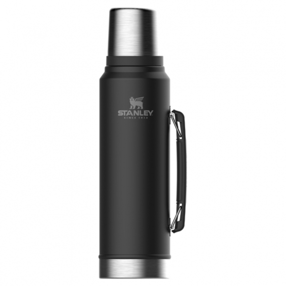 Stanley The Legendary Classic Bottle 1.0L - Matte Black i gruppen Outdoor / Stormkøkken og køkkenredskaber / Termoflasker / Termoflasker hos Sportfiskeprylar.se (ST1008266002)