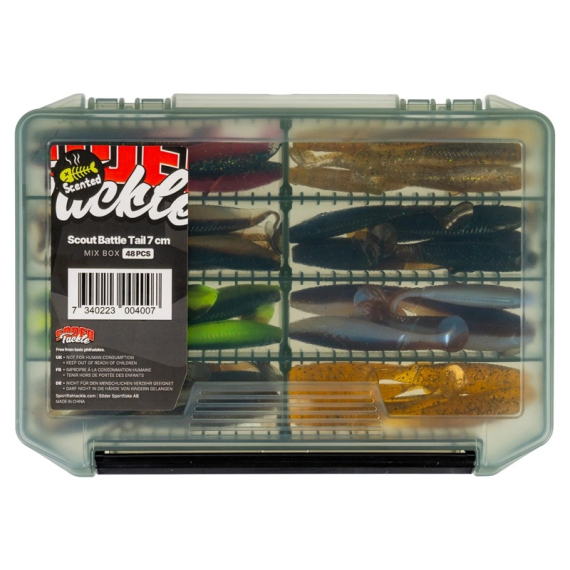 Scout Battle Tail - Mix Box i gruppen Madding / Maddingsæt hos Sportfiskeprylar.se (STSBT85-MIX1r)