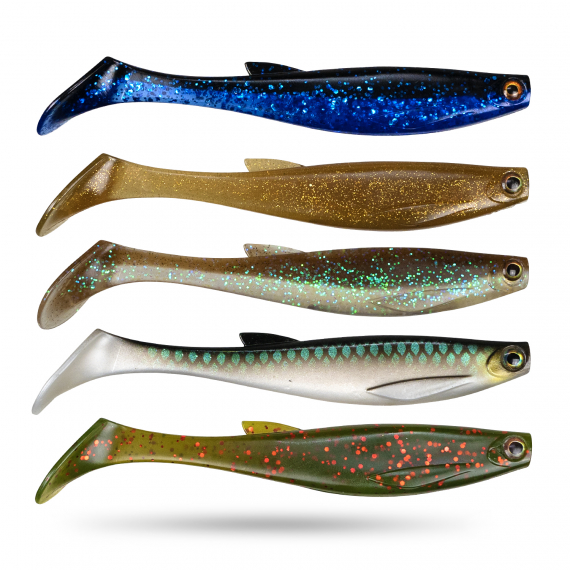 Scout Shad 9cm (5pcs) - Mixed-pack 9 i gruppen Madding / Softbaits / Aborre softbaits og sandard softbaits hos Sportfiskeprylar.se (STSS9-MIX09)