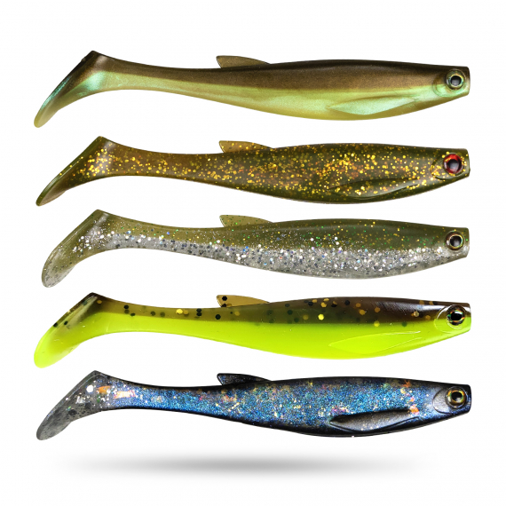 Scout Shad 9cm (5pcs) - Mixed-pack 11 i gruppen Madding / Softbaits / Aborre softbaits og sandard softbaits hos Sportfiskeprylar.se (STSS9-MIX11)