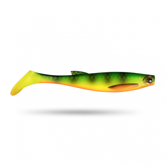 Scout Shad 9cm (5pcs) - Freehand Firetiger UV i gruppen Madding / Softbaits / Aborre softbaits og sandard softbaits hos Sportfiskeprylar.se (STSS9P-067)