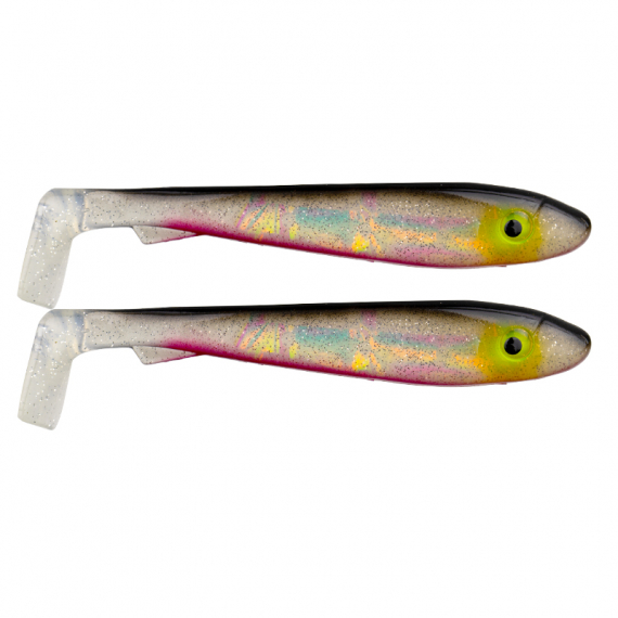 Svartzonker McRubber Junior 17cm (2-pack) - Söder Custom Red Ghost Flash i gruppen Madding / Softbaits / Gedde softbaits hos Sportfiskeprylar.se (SZ102645)
