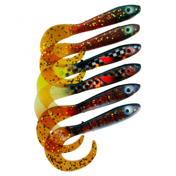 Svartzonker McRubber Tail 11cm Mix (6-pack) - Motoroil i gruppen Madding / Softbaits / Aborre softbaits og sandard softbaits hos Sportfiskeprylar.se (SZ103250)