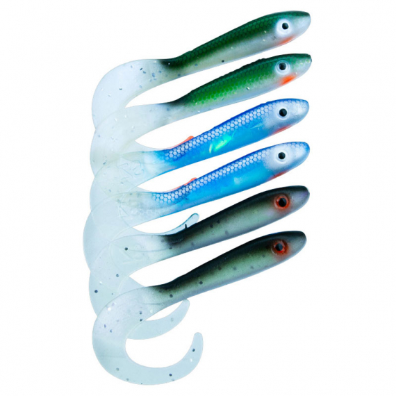 Svartzonker McRubber Tail 11cm Mix (6-pack) - Baitfish i gruppen Madding / Softbaits / Aborre softbaits og sandard softbaits hos Sportfiskeprylar.se (SZ103253)