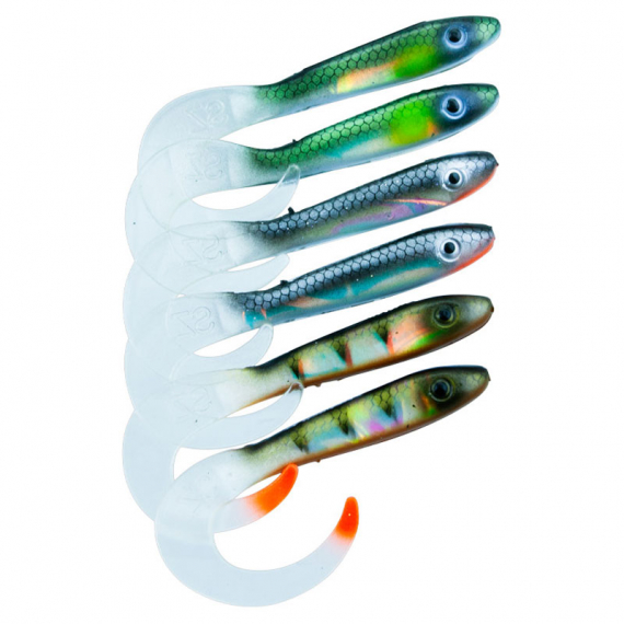 Svartzonker McRubber Tail 11cm Mix (6-pack) - Flash i gruppen Madding / Softbaits / Aborre softbaits og sandard softbaits hos Sportfiskeprylar.se (SZ103256)