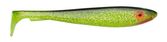 Svartzonker McRubber Shad 23cm (2-pack) - C19 Black´n Chatreuse i gruppen Madding / Softbaits / Gedde softbaits hos Sportfiskeprylar.se (SZ103319)