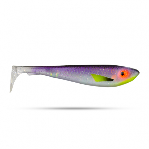 Svartzonker McRubber Shad 9cm (6-pack) - Söder Custom Amazing White Fish Flash i gruppen Madding / Softbaits / Aborre softbaits og sandard softbaits hos Sportfiskeprylar.se (SZ103901)