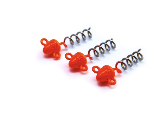 Svartzonker Screw-in-head Fl. Orange (3-pack) i gruppen Kroge og endegrej / Jighoved / Screw In hoveder hos Sportfiskeprylar.se (SZ104305r)