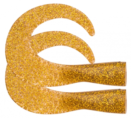 SvartZonker BigTail Junior C2 Gold Glitter 2-pack i gruppen Madding / Softbaits / Ekstra haler og Curly Tails hos Sportfiskeprylar.se (SZ106302)