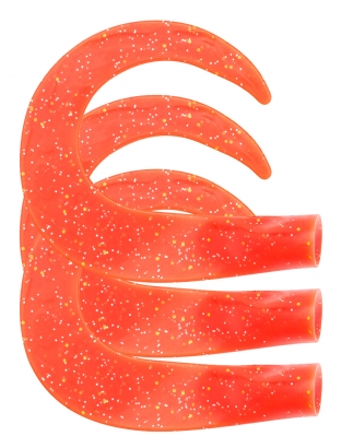 SvartZonker Glide Tail C13 Hot Fl.Red 3-pack i gruppen Madding / Softbaits / Ekstra haler og Curly Tails hos Sportfiskeprylar.se (SZ106413)