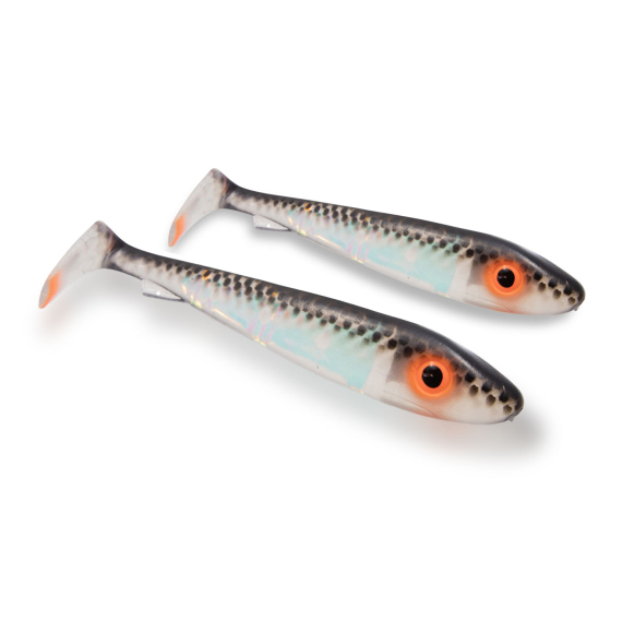 SvartZonker McRubber Jr 17cm UV Series (2-pack) - Black Back Flash i gruppen Madding / Softbaits / Gedde softbaits hos Sportfiskeprylar.se (SZ110422)