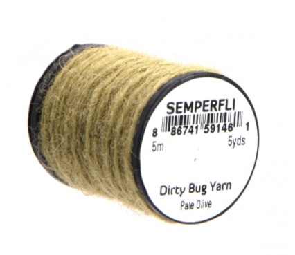 Semperfli Dirty Bug Yarn - Pale Olive i gruppen Kroge og endegrej / Fluebinding / Fluebindingsmateriale / Yarn & Chenille hos Sportfiskeprylar.se (Sem-0950-1209)