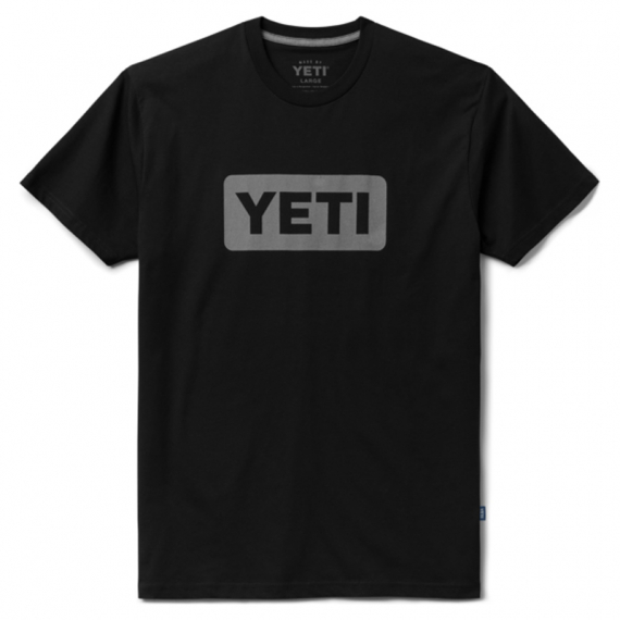 Yeti Logo Badge Premium T-Shirt Black i gruppen Beklædning og fodtøj / Beklædning / T-shirts hos Sportfiskeprylar.se (T009B-Sr)