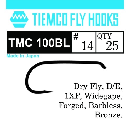 Tiemco 100BL Dry Fly Barbless 100-pack - # 10 i gruppen Kroge og endegrej / Fluebinding hos Sportfiskeprylar.se (T100BLBULK-10)