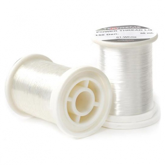 Textreme Power Thread Medium 100 Den. - White (100meter) i gruppen Kroge og endegrej / Fluebinding / Fluebindingsmateriale / Bindetråd hos Sportfiskeprylar.se (TE-SPTME-01)